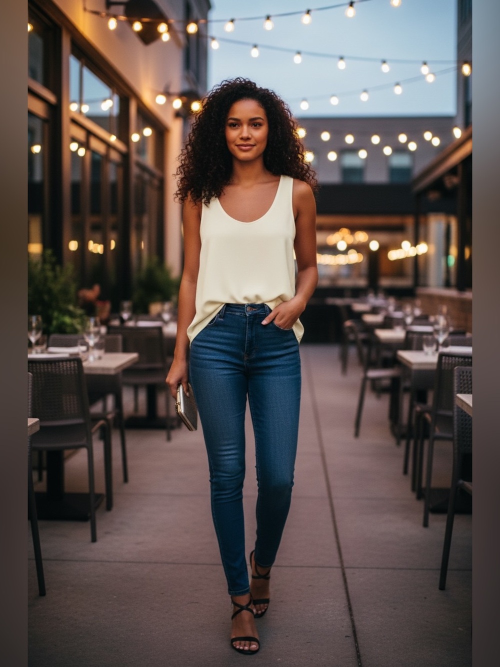 A New Day Cream Scoop Neck Tank Top
